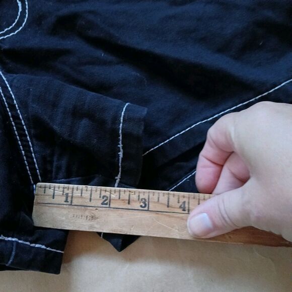 Tripp NYC Daang Goodman Size S Black Spike Studded Overalls Shortalls Goth Emo - Picture 10 of 11